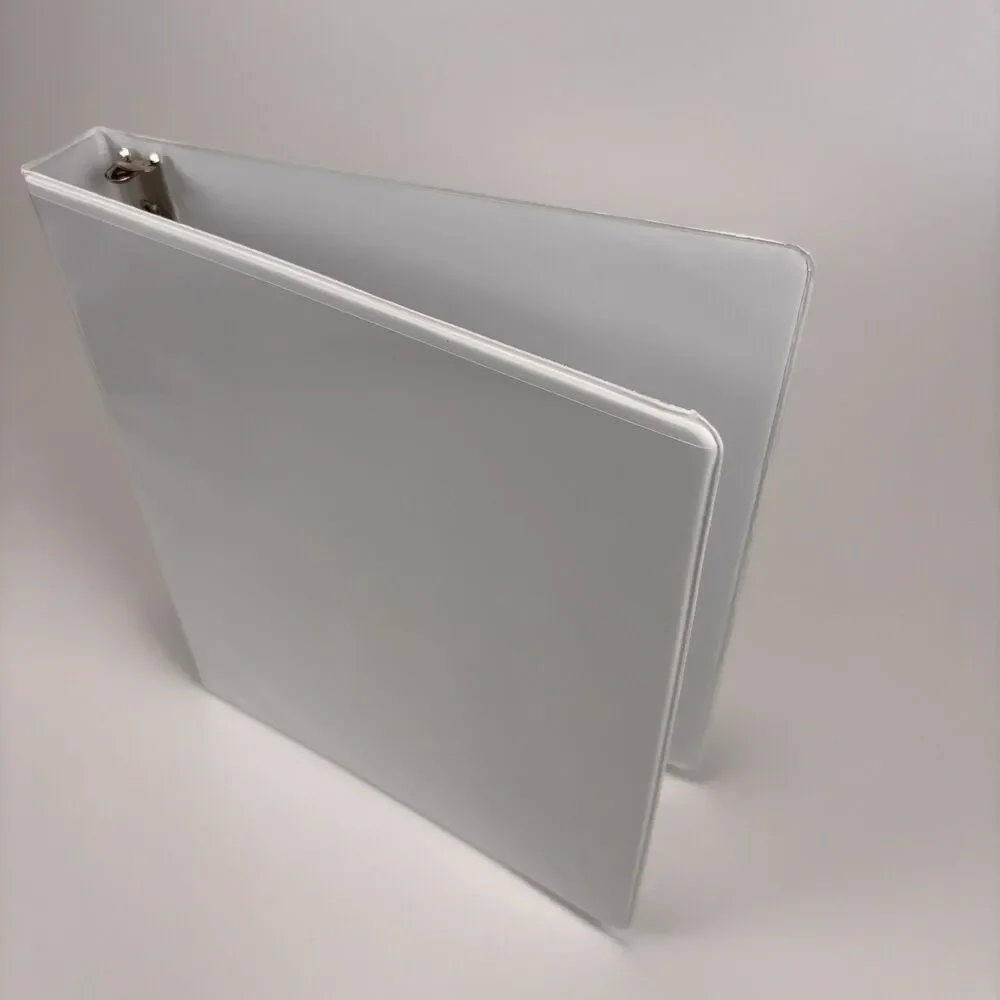 Amazon Basics 3-Ring Binder 1-Inch White View Binder 175 Sheet Capacity New